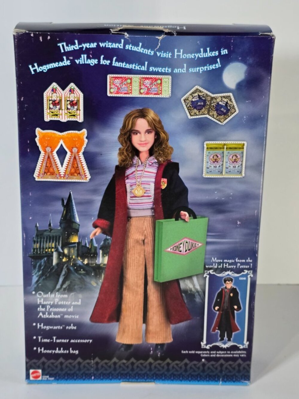 Harry Potter And The Prisoner Of Azkaban Hogsmeade Hermione Mattel Doll open box - Picture 4 of 5